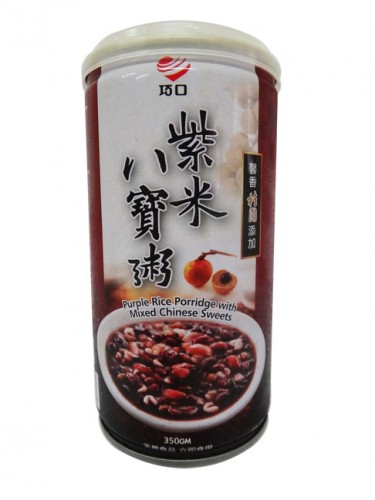 PURPLE RICE PORRIDGE WITH CHINESE SWEETS 