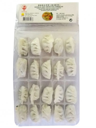 RAVIOLIS AUX CREVETTES ET CIBOULE CHINOISE 