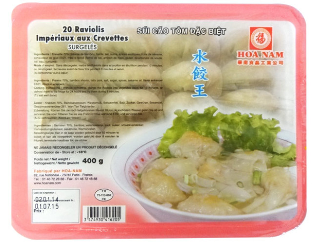 RAVIOLIS IMPERIAUX AUX CREVETTES 